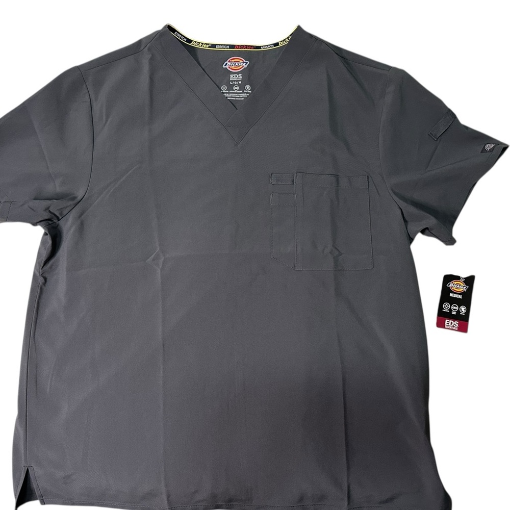 Dickies Men's Charcoal V-Neck Shirt